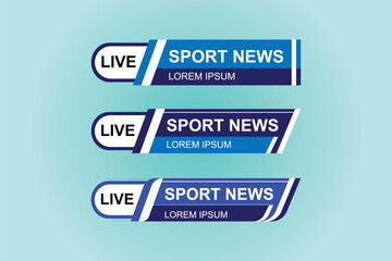 Collection of lower third set template