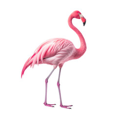 Fototapeta premium Flamingo on isolated background