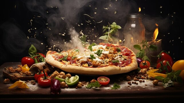 food photography, yummy Manakish, 16:9