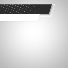 black background and banner bar dot