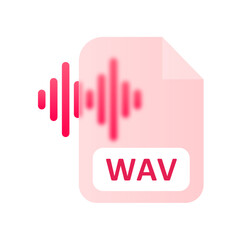 WAV File Formats Glassmorphism UI Icon Sign and Symbol Design Illustrator Png Svg	
