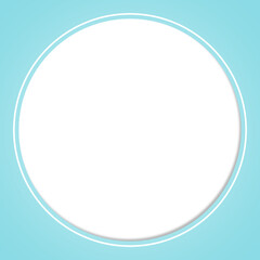 white background and blue frame circle
