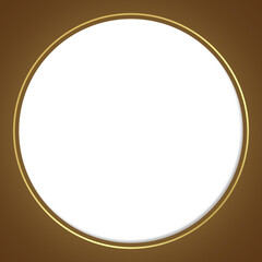 white background and brown frame circle