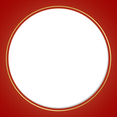 red white background and frame circle