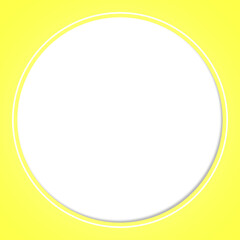 white background and yellow frame circle