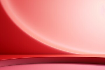 Abstract red scene background and podium on red background. Product presentation, mock up, show cosmetic product, 