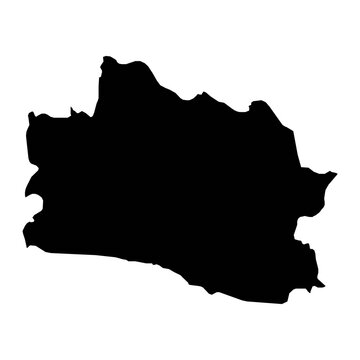 West Java province map, administrative division of Indonesia. Vector illustration.