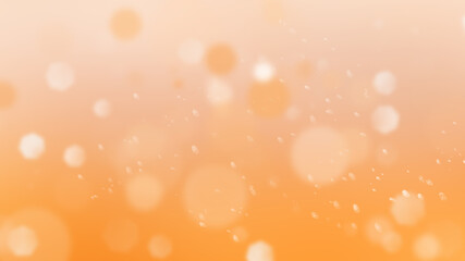 A bokeh background with orange and white circles. The circles are different sizes and are arranged in a random pattern. The background is blurred, which accentuates the bokeh effect.
