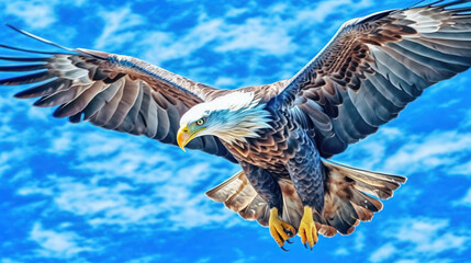 Fototapeta premium Eagle Sky Dance - Striking Majestic Contours