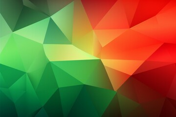 Obraz premium Light Green, Red vector triangle mosaic background. A completely new color illustration in a vague style