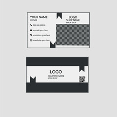 Black color background abstract pattern minimalist luxury business card.Template design in vector layout modern visiting card.