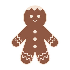 Obraz premium Gingerbread man icon. Vector illustration