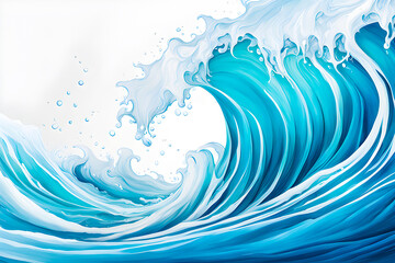 Big, blue wave background