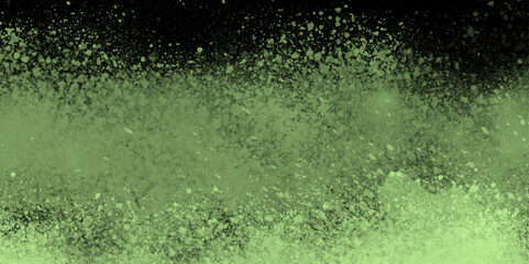 Snowy green background. Subtle flying snow. Green watercolor background for textures splash paint messy painting,grain surface,water ink Dark green backdrop concrete wall texture background banner