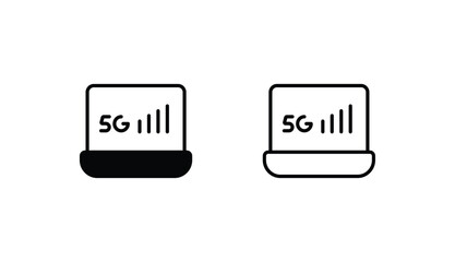 5G icon design with white background stock illustration