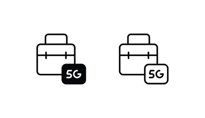 5G icon design with white background stock illustration
