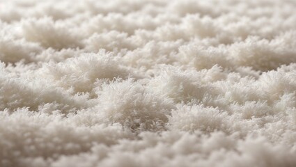 Close-Up of a White Carpet with Various Debris