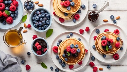 Pan cake with berries