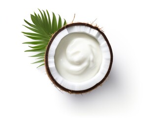 Coconut cream isolated on white background