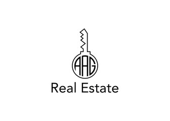 Key Real Estate Business Letter AAG Logo Vector Illustration.