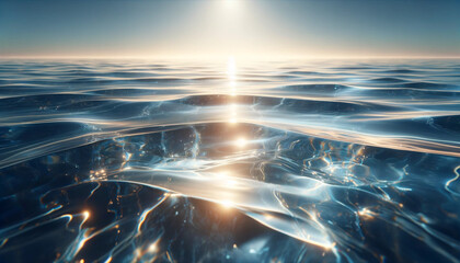 Sunlight glittering on the water surface
