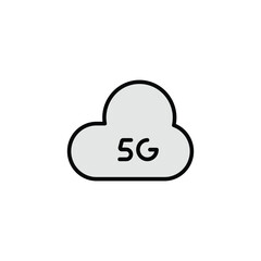5G icon design with white background stock illustration