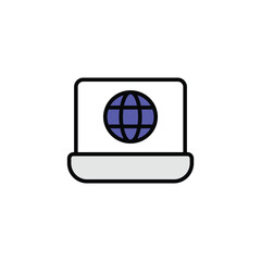 Internet icon design with white background stock illustration