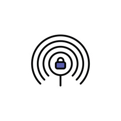 Block icon design with white background stock illustration