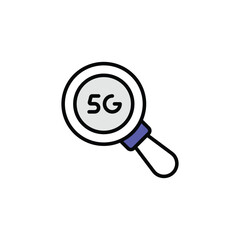 5G icon design with white background stock illustration