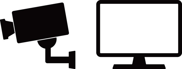 防犯カメラ　モニター　アイコン