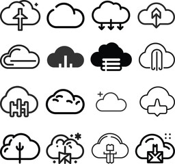 Cloud icon vector for web and mobile app cloud sign and symbol