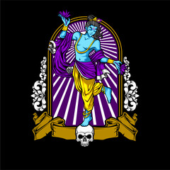 Krishna vector illustration