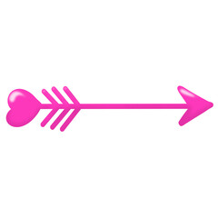  pink arrow with heart 