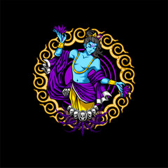 Krishna vector illustration