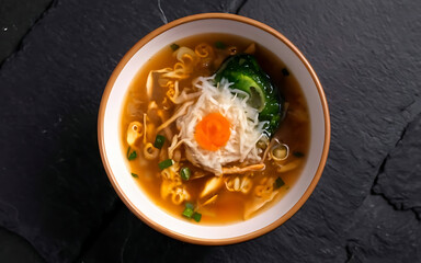Capture the essence of Bird's Nest Soup in a mouthwatering food photography shot Generative AI