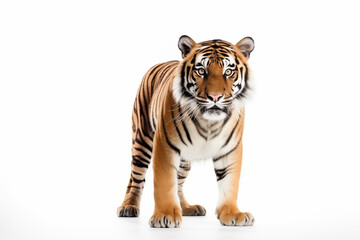 Obraz premium Tiger Portrait on White background