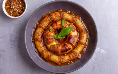 Capture the essence of Yemen - Saltah in a mouthwatering food photography shot Generative AI