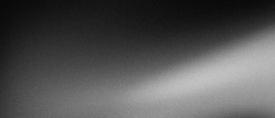 Black white grainy background noise texture grunge gradient banner header, abstract poster cover backdrop design - obrazy, fototapety, plakaty