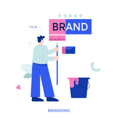 Flat Character Business Concept