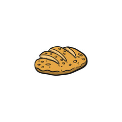 bakery bread vector hand drawing for design, element, template, food design, restaurant design, menu design, etc