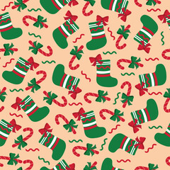 seamless pattern with christmas gifts