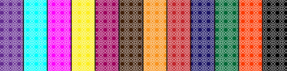 This beautiful Islamic pattern background is made with just rectangles