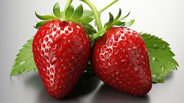 Delicious Fresh Red Strawberries On White , Background Images , Hd Wallpapers