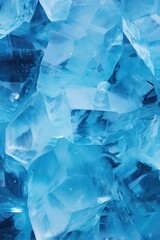 Abstract ice formations in chilly blue shades background