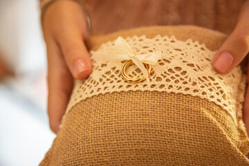 isolated, white, brown, fashion, texture, close-up, pattern, abstract, object, clothes, wedding rings, bride