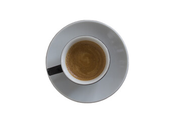 Coffee cup on white background.