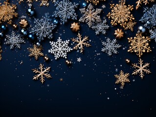 Fototapeta na wymiar Background filled with snowflakes Christmas and New Year concept