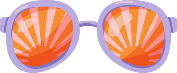Groovy Sunglasses Set in Retro Hippie Style . Geometric Abstract Vector Eyewear in 1970s in Different Forms: Heart, Peace Symbol, Stars, Daisy Flowers for Print on T-Shirts, Cards, Creating Logo. 