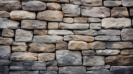 Obraz premium stone wall made of old cobblestones.