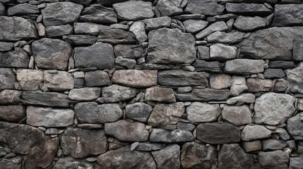 Obraz premium stone wall made of old cobblestones.